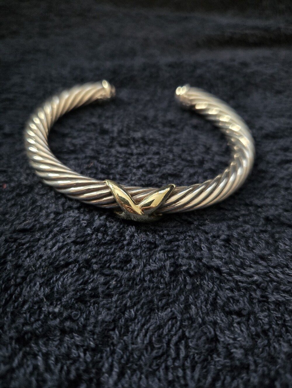 David Yurman X Classic Cable Station Bracelet 7mm